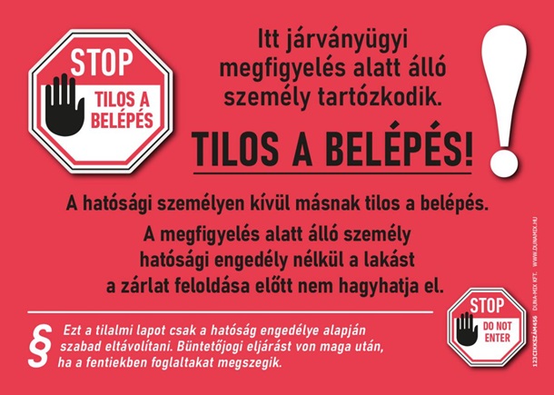 В Венгрии людей на карантине обязывают ставить знак на дверях