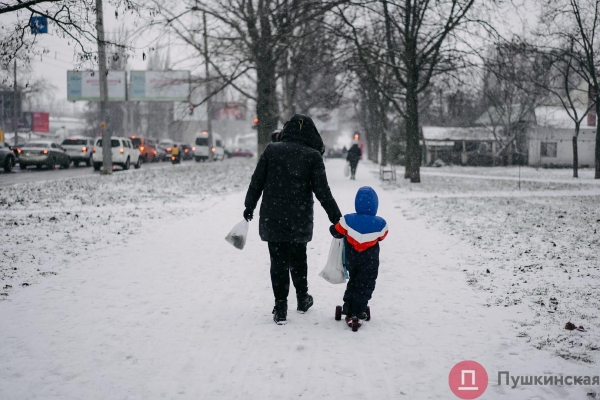 Час снега в Одессе: что мы увидели на Таирова и в центре. Фоторепортаж