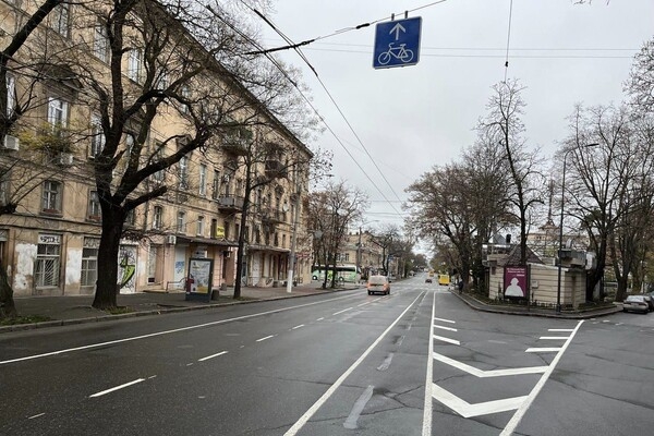 В центре Одессы появились велодорожка и дорожная разметка