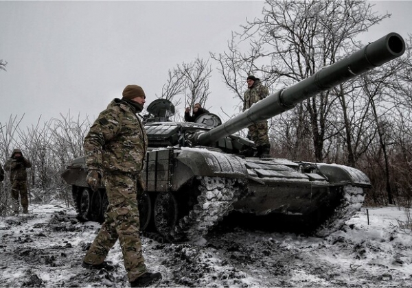 Карта боевых действий в Украине 16 января