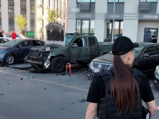 У&nbsp;Києві намагалися підірвати військового в&nbsp;автомобілі (фото, відео)